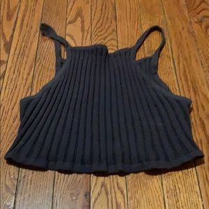 Rib knit crop